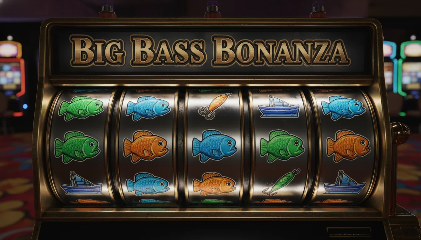 Spinning reels with fish symbols and bonus icons